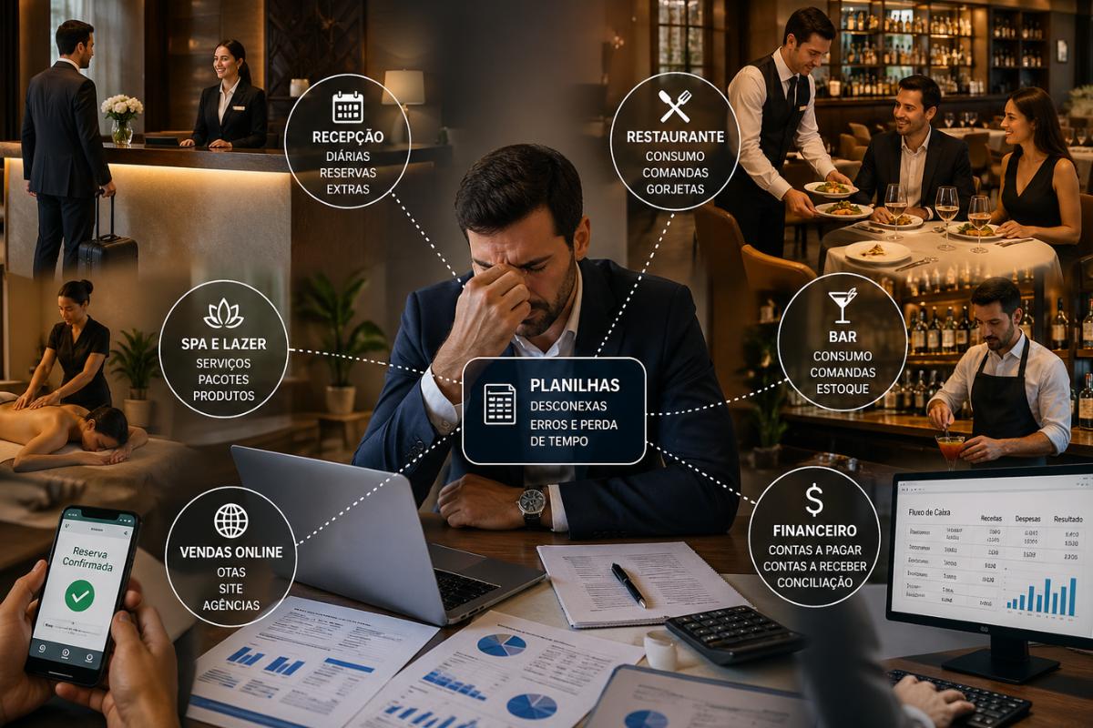 Controle financeiro hotelaria: como organizar caixa, DRE e decisões com dados reais