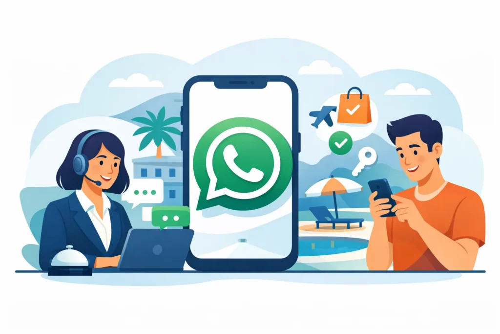 Atendimento hoteleiro WhatsApp que vende mais